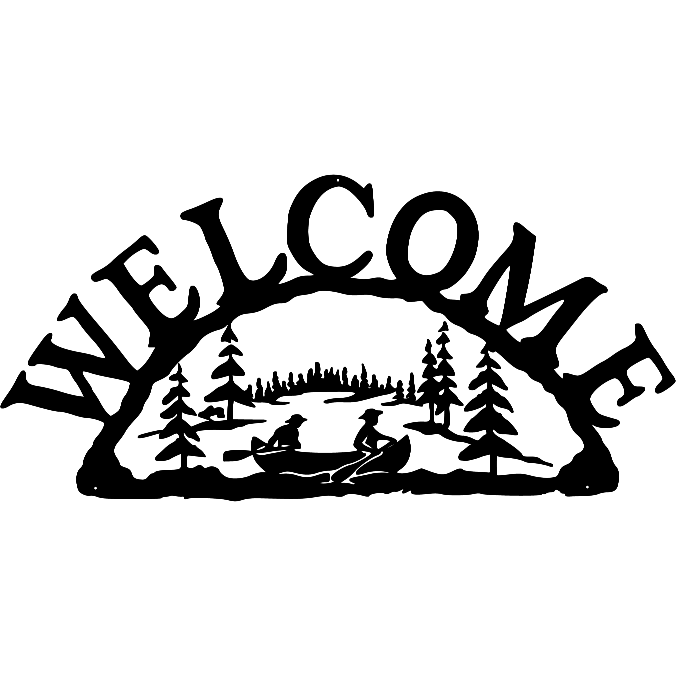 Welcome With Canoe - Northern Heart Designs