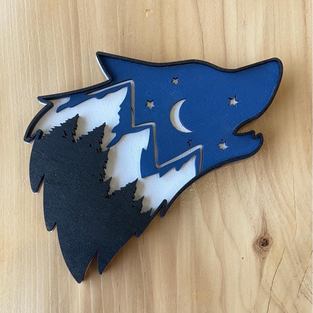 Wolf midnight multi-layer - Northern Heart Designs